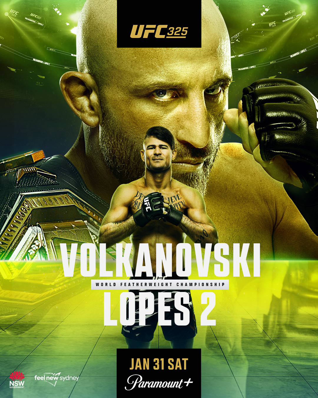 Affiche UFC 325: Volkanovski vs. Lopes 2