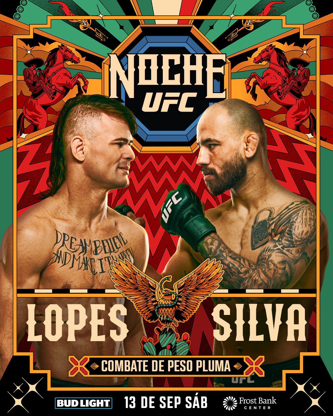 Affiche Noche UFC: Lopes vs. Silva