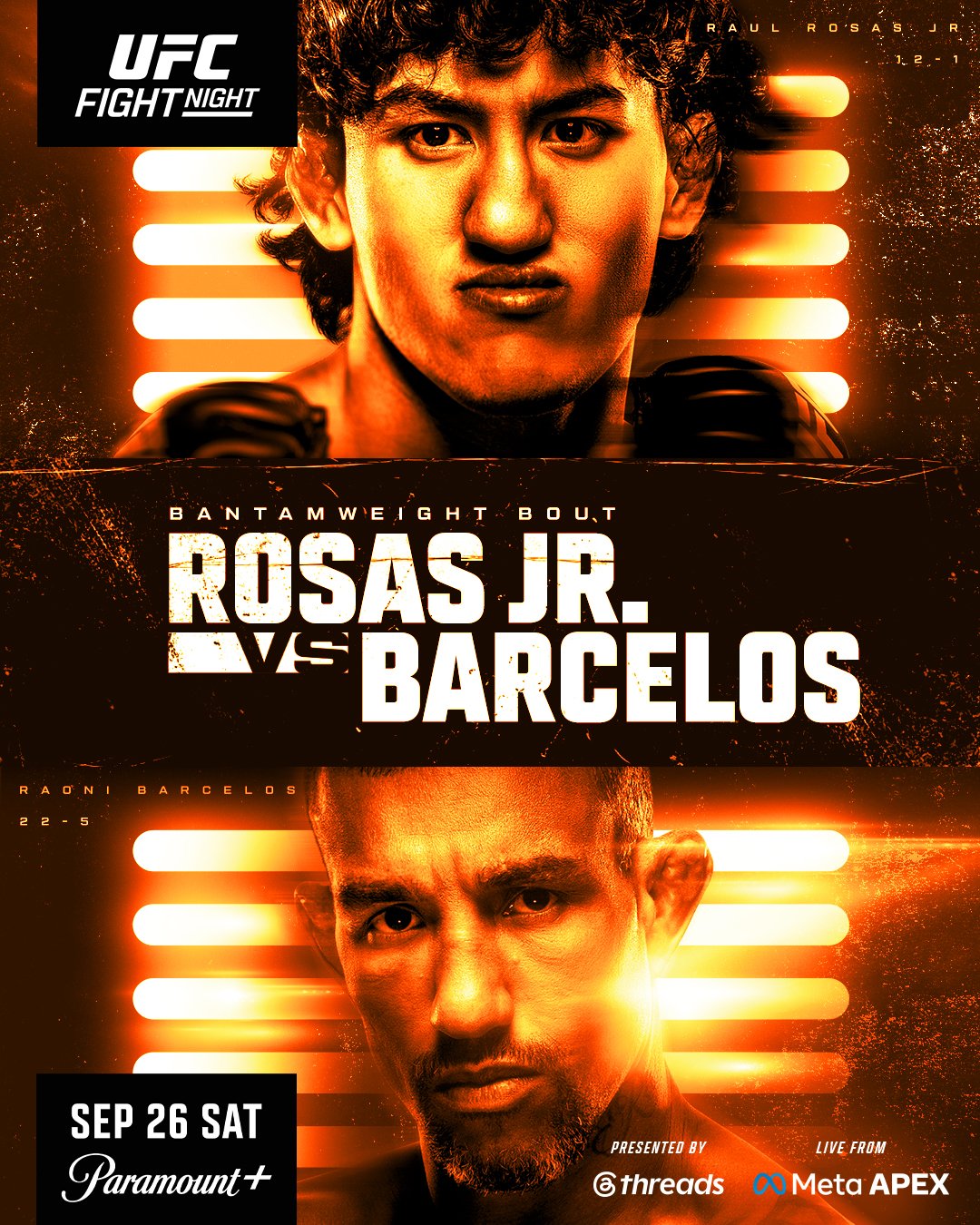 Affiche UFC Fight Night: Rosas Jr. vs. Barcelos