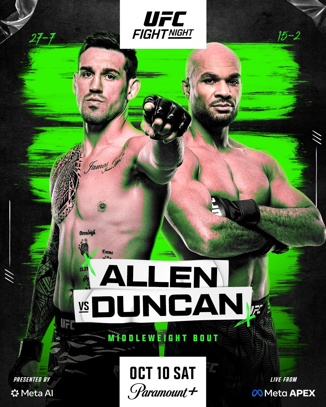 Affiche UFC Fight Night: Allen vs. Duncan